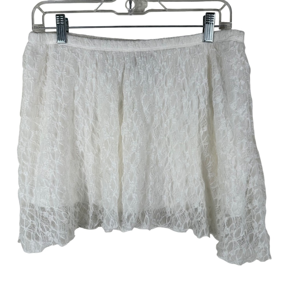 NWT Hollister Skort Womens M White Lace Mini Skirt Shorts Coquette Prep £30 New